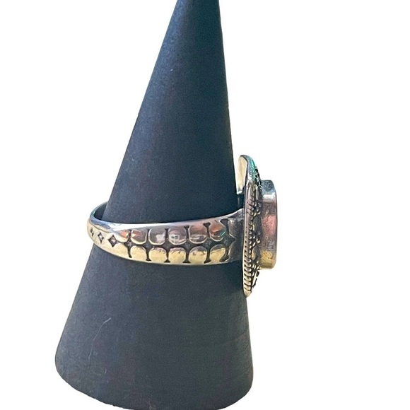 Abalone Shell Sterling Silver Ring (7.5) - Picture 6 of 10